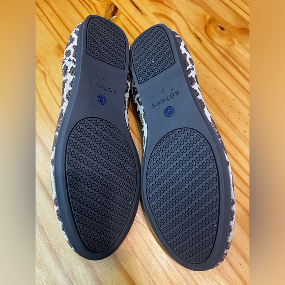 ROTHYS The Loafer Mocha Spot Flats Animal Print Leopard Cheetah Shoes 7 - Picture 2 of 5